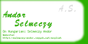 andor selmeczy business card